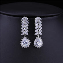 Load image into Gallery viewer, Earings Sets Pendant Necklace for Women Water Drop Earrings Stud Silver Set For Occasions