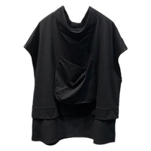 Load image into Gallery viewer, Samo Zaen&#39;s Short Sleeve T-Shirt Casual Large Pocket Design Loose Stand Collar Sleeveless