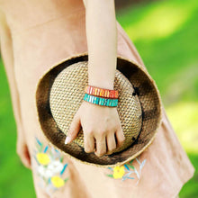 Charger l&#39;image dans la galerie, Bohemian blue Bracelet Tube Shape Natural Stone Single Leather Rope Wrap