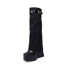 Load image into Gallery viewer, Winter Thick-soled High-heeled Denim Fashion Women&#39;s High Boots