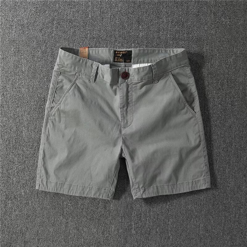 Solid Color Men's Casual Pants Short