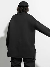 Load image into Gallery viewer, Big Size Pocket Irregular T-shirt New Turtleneck Long Batwing Sleeve