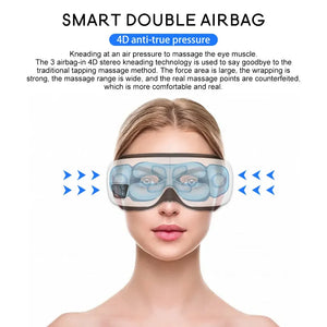 Eye Massager 6D Smart Airbag Vibration  Eye Massage Glasses Fatigue Pouch