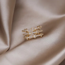Load image into Gallery viewer, Luxury zircon multi-layer pentagram open ring elegant women&#39;s daily work accessories