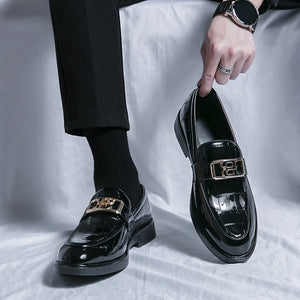 Men Patent Leather Slip-On Men footwear