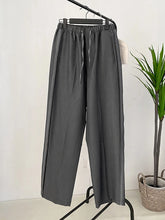 Charger l&#39;image dans la galerie, High Elastic Waist Gray Brief Long Wide Leg Pants New Loose Fit Trousers