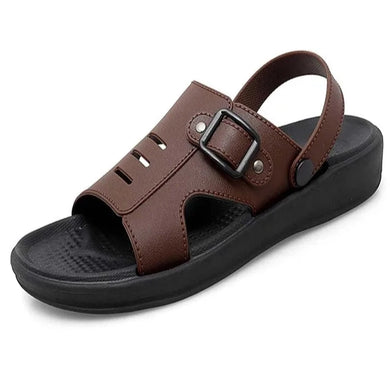 Classic Soft Genuine Leather Men's Sandals Comfortable Slipper