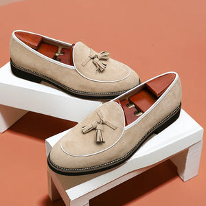 Square toe Slip-On tassels men shoes footwear