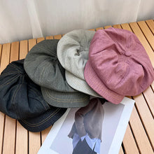 Laden Sie das Bild in den Galerie-Viewer, Cloud Top Octagonal Beret Hat Women Cotton Berets