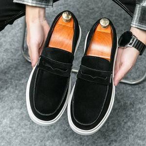 Solid Brown Slip-On  Sneakers for Men footwear