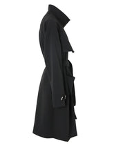 Charger l&#39;image dans la galerie, Black Button Big Size Long Trench New Stand Collar Long Sleeve Windbreaker