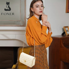 Charger l&#39;image dans la galerie, Chain Flap Stylish Shoulder Bag Split Leather Classical Crossbody Bag