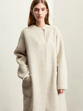 Load image into Gallery viewer, Woolen Coat Long Warm Stand Collar Double-sided