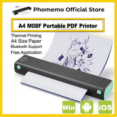 M08F Wireless Tattoo Transfer Stencil Printer  Compatible with Smartphone & PC