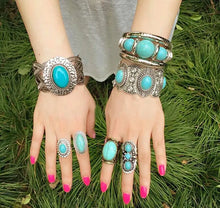 Load image into Gallery viewer, Vintage Elastic Tibetan  Bracelet Boho Acrylic Stone Bracelets