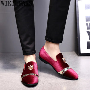 Italian Luxury Brand Mens  Shoes Loafers Business Formal Shoes