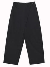 Load image into Gallery viewer, Elastic Waist Black Brief Pleated Long Trousers  Loose