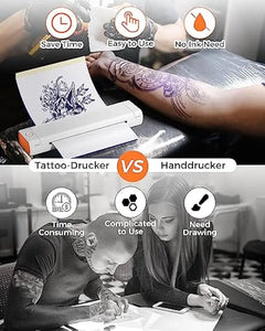 M08F Wireless Tattoo Transfer Stencil Printer  Compatible with Smartphone & PC