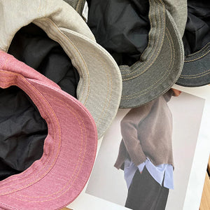 Cloud Top Octagonal Beret Hat Women Cotton Berets