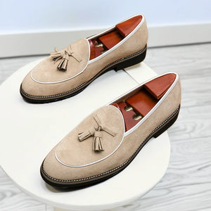 Square toe Slip-On tassels men shoes footwear