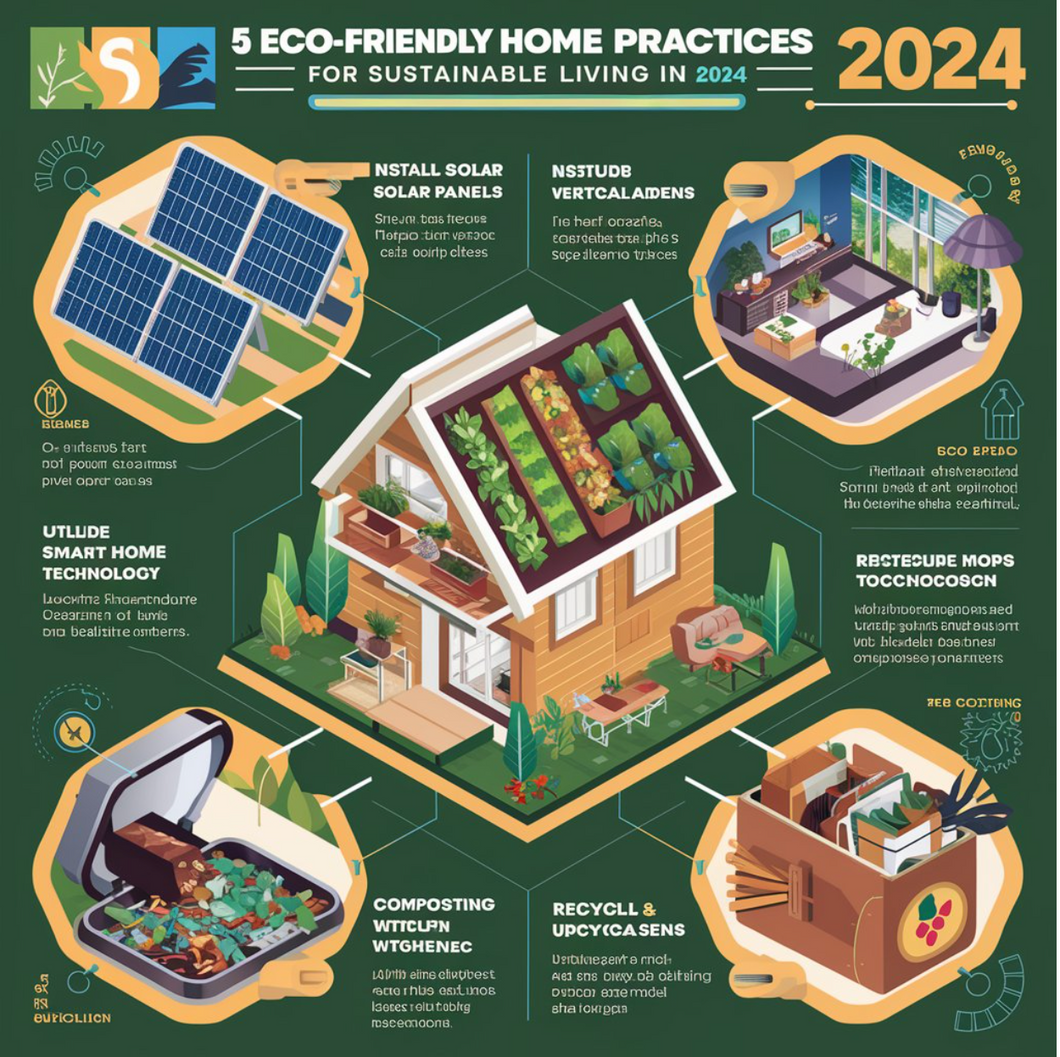 5 Eco-Friendly Home Practices for Sustainable Living in 2024 E-Book