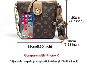 Crossbody Shoulder Bags Small Bucket Bag Fashion  High Quality  with Pendant Purse