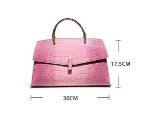 Crocodile Pattern Leather Women's Handbags Luxury Shell Shoulder Bags