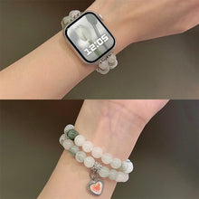 Charger l&#39;image dans la galerie, Luxury Love Heart Pendant Beaded Strap For Apple Watch 49mm  Jewelry Bracelet For Watch