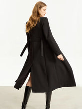 Charger l&#39;image dans la galerie, Trench Coats Slim-fit Long Belt Blazer Collar Solid Wide-waisted Lady Jackets