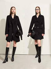 Laden Sie das Bild in den Galerie-Viewer, Wool Coat Mid-length Jacket With Belt Double-sided Blends