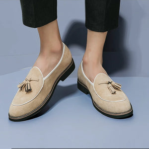 Square toe Slip-On tassels men shoes footwear