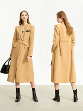 Charger l&#39;image dans la galerie, Trench Coats Slim-fit Long Belt Blazer Collar Solid Wide-waisted Lady Jackets