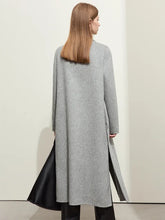 Load image into Gallery viewer, Woolen Coat For Women Stand Collar Double-sided Slit Long Trendy Jacket