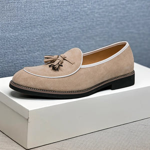 Square toe Slip-On tassels men shoes footwear