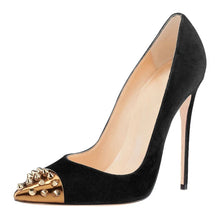 Cargar imagen en el visor de la galería, Women Shoes High Heels  Pumps  Pointed Toe Rivet Elegant