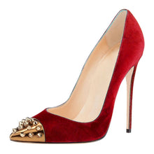 Cargar imagen en el visor de la galería, Women Shoes High Heels  Pumps  Pointed Toe Rivet Elegant