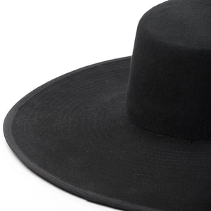 Classical  Wide Brim Splice Two Tone Wool  Hats