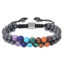 Charger l&#39;image dans la galerie, Fashion Jewelry 6mm 7 Chakra Stone Bead Yoga Meditation Bracelet Healing Crystal Double Layer Natural Gemstone Beaded Anxiety Bracelets For Women