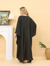 Charger l&#39;image dans la galerie, Allover Print Long Sleeve Abbaya, Elegant Embroidered Maxi Length Kaftan