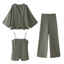 Load image into Gallery viewer, Loose Green Ladies Home Leisure Suit