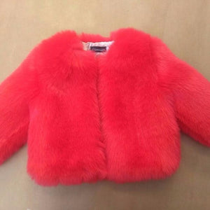 Kids Fox Fur Thickened Warm Velvet Western Style Coat