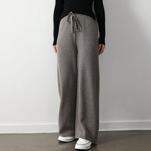 Charger l'image dans la galerie, Stretch Elastic Waistband Lace-up Straight Wide-leg Pants