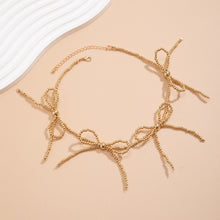 Cargar imagen en el visor de la galería, Niche Beaded Knotted Bow Earring Bracelet Necklace