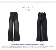 Cargar imagen en el visor de la galería, Niche Designer Jeans Butt Bow Decoration Slimming Straight Pants