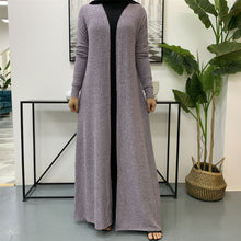 Laden Sie das Bild in den Galerie-Viewer, Long Sleeved Knitted Sweater Jacket Robe