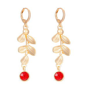 Fashion Simple Leaf-shaped Earring Female Creative