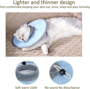 Waterproof Cat Recovery Collar  Adjustable Pet Cone Collar  Protective Cat Neck Cones To Stop Licking Wounds Lightweight Kitten Cones After Surgery Elizabethan E Collar For Cats Small Dog Puppy