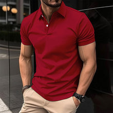 Load image into Gallery viewer, Samo Zaen Polo Shirt Men Solid Color Button Lapel Button Top