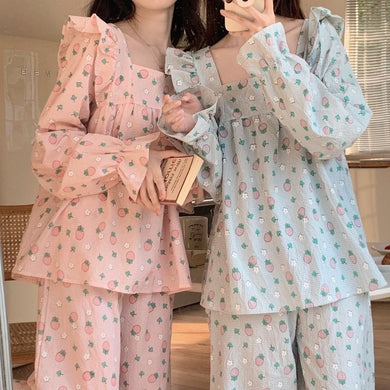 Long Sleeved Home Wear Two-piece Set