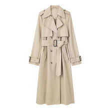 Charger l&#39;image dans la galerie, European, American And French Style Double Row Ornament Belt Trench Coat